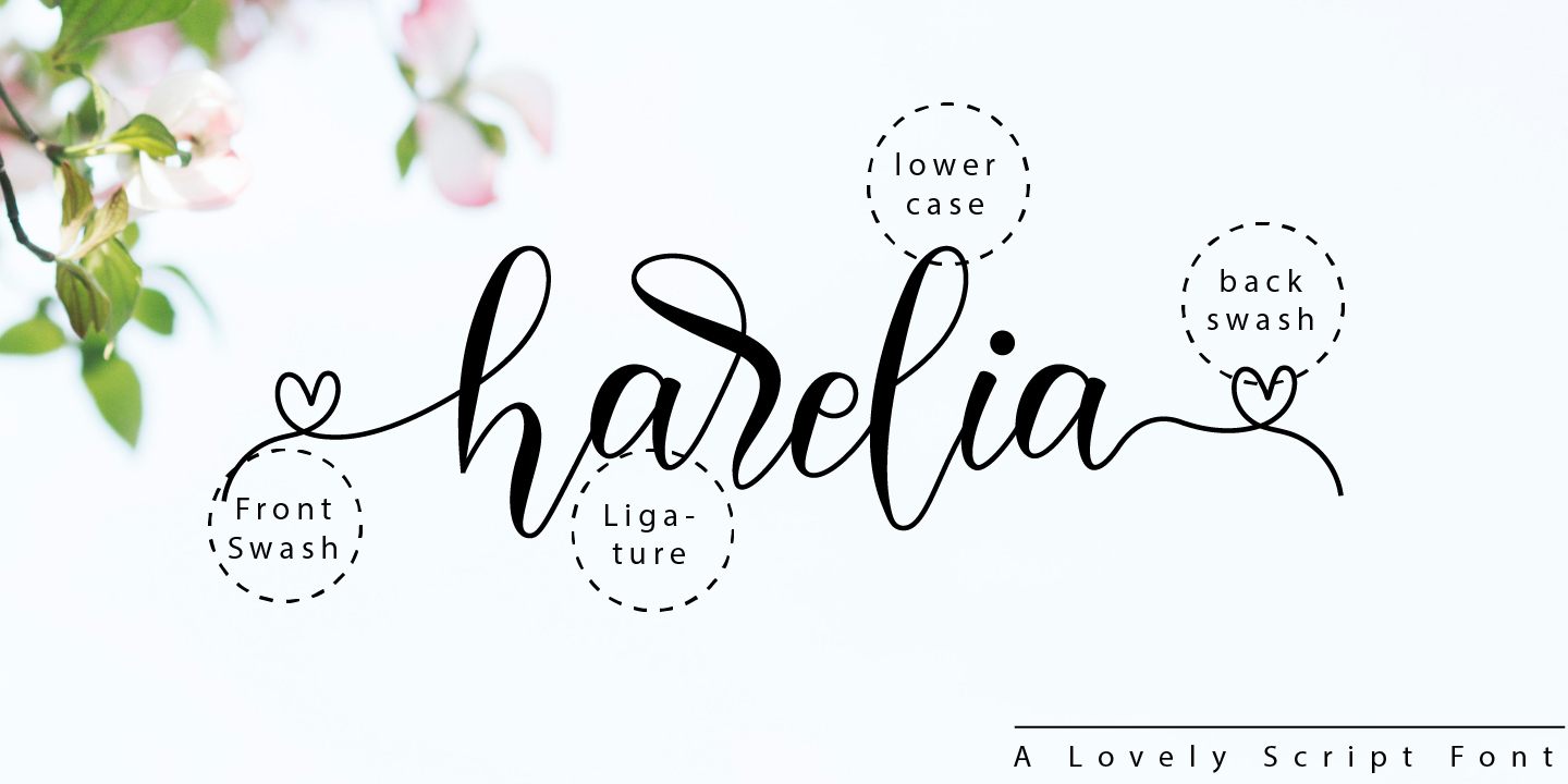 Пример шрифта Harelia Regular